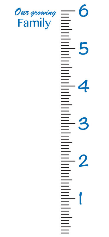 Giant DIY Growth Chart Kit Height Wall Ruler Decal Sticker